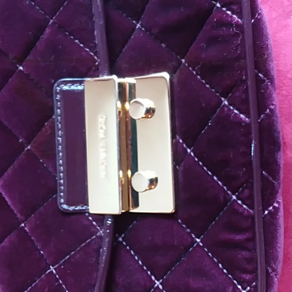 Michael Kors Special Edition New Wine Velvet Shoulder Bag/ Crossbody - Picture 2 of 15